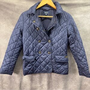 Polo Ralph Lauren Kids Double Breasted Navy Quilted Coat Size XL (16)